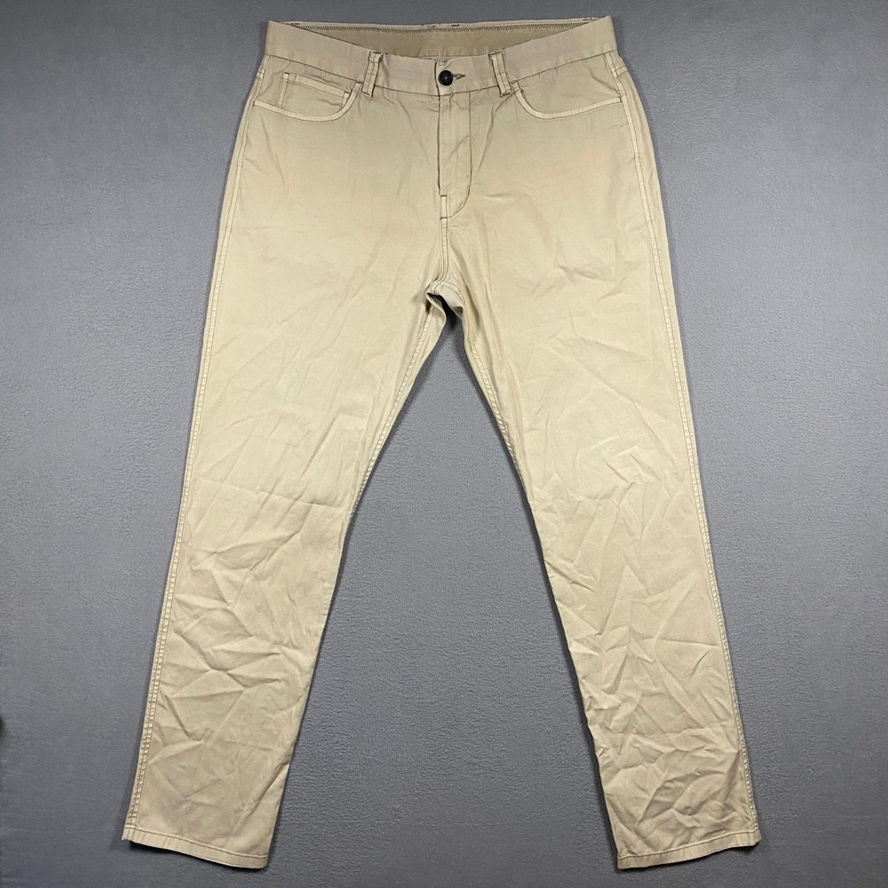 Buck Mason Canvas Pants Mens 32 Tan Khaki Straight Leg Stretch